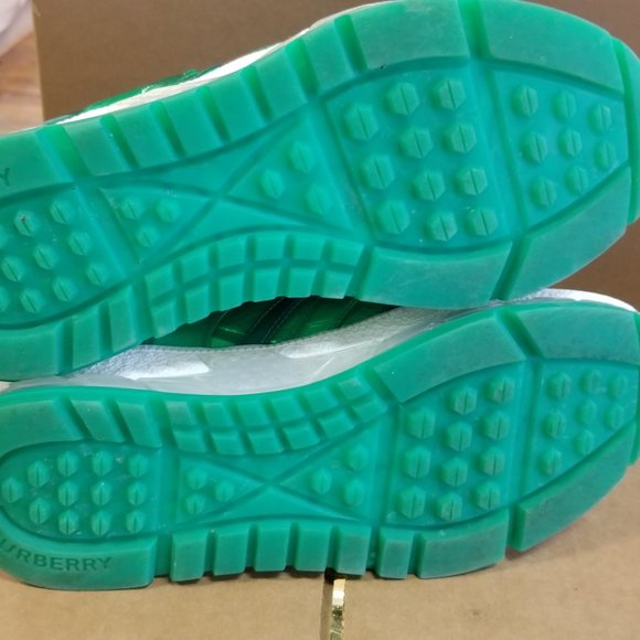 Burberry Low Top Sneakers Shoes Union Green UK 8 EUR 42 US 8.5 - Picture 9 of 12